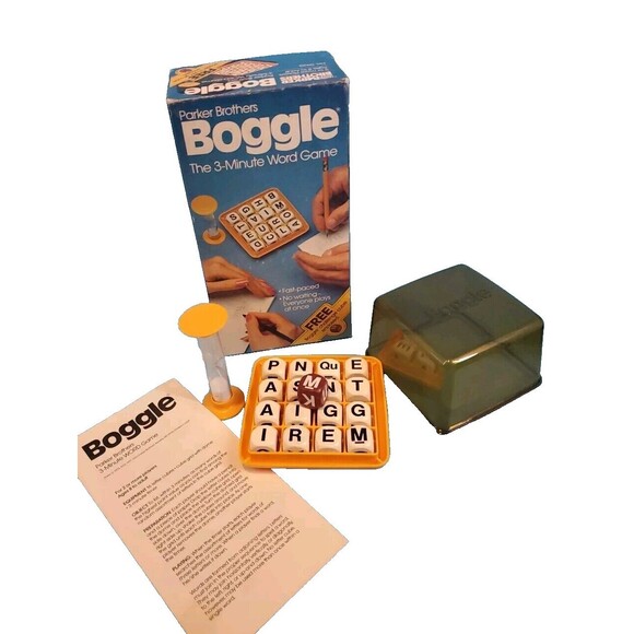 Vintage 1983 Parker Brothers Boggle Game With Challenge Cube Complete - Picture 1 of 9